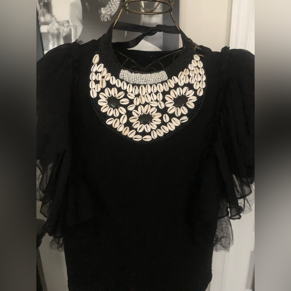 Seashell collar necklace